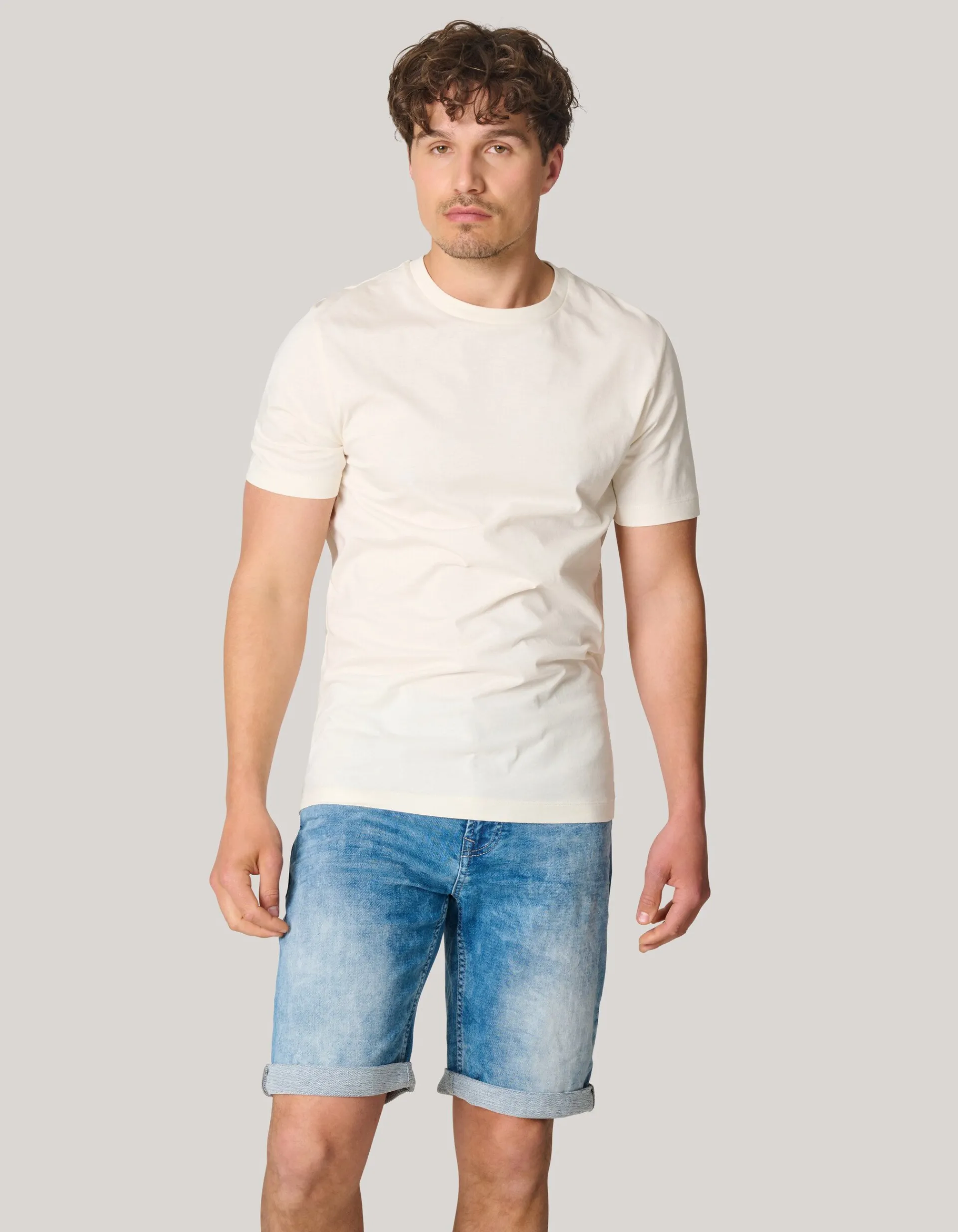 Shoeby Artwork T-shirt Gebroken Wit<Heren T-Shirts En Polo's