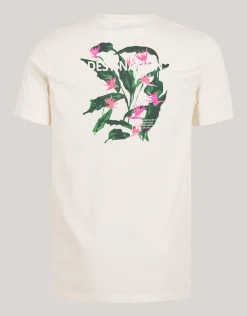 Shoeby Artwork T-shirt Gebroken Wit<Heren T-Shirts En Polo's