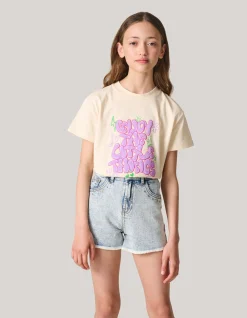 Shoeby Artwork T-shirt Gebroken Wit< T-Shirts
