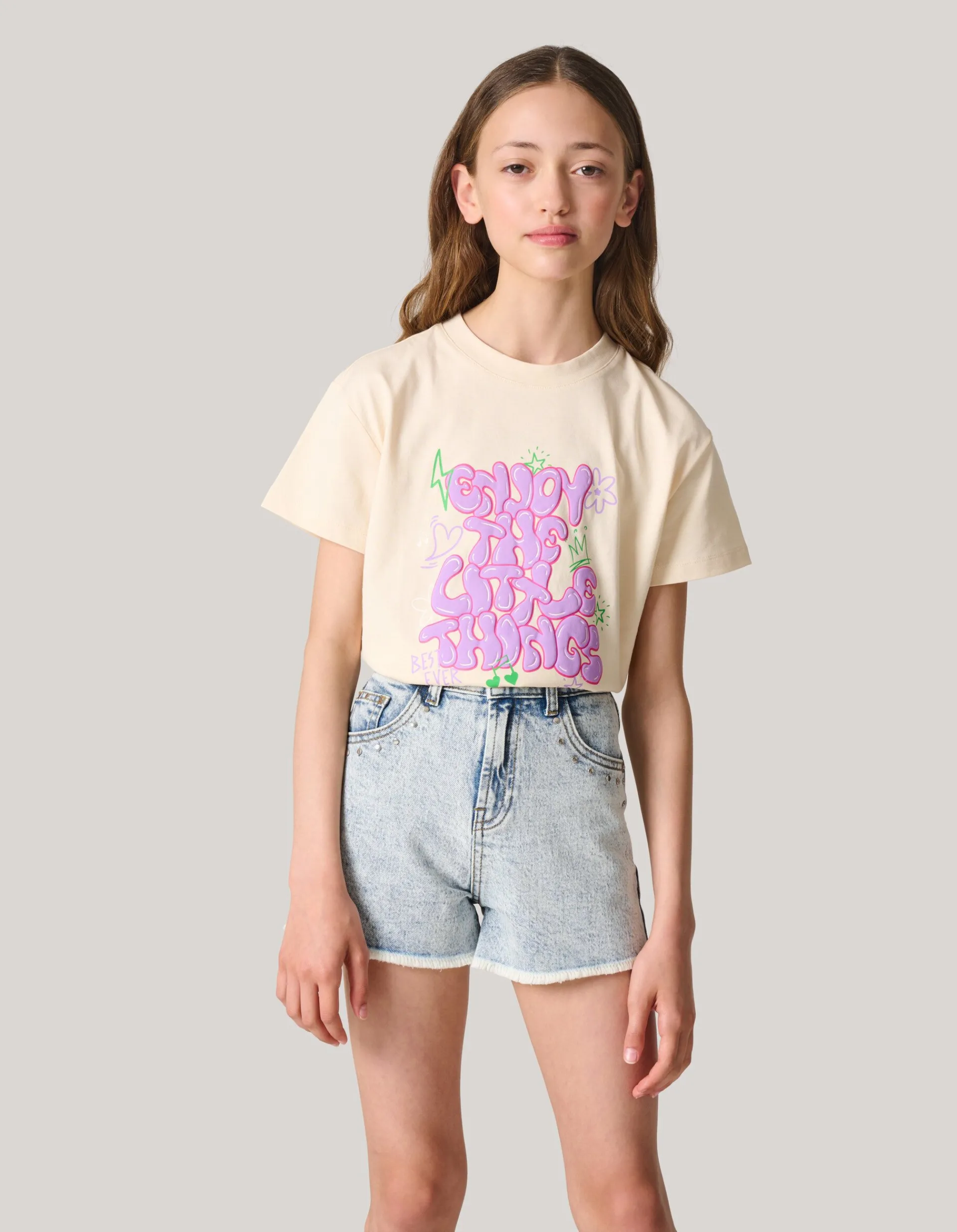 Shoeby Artwork T-shirt Gebroken Wit< T-Shirts