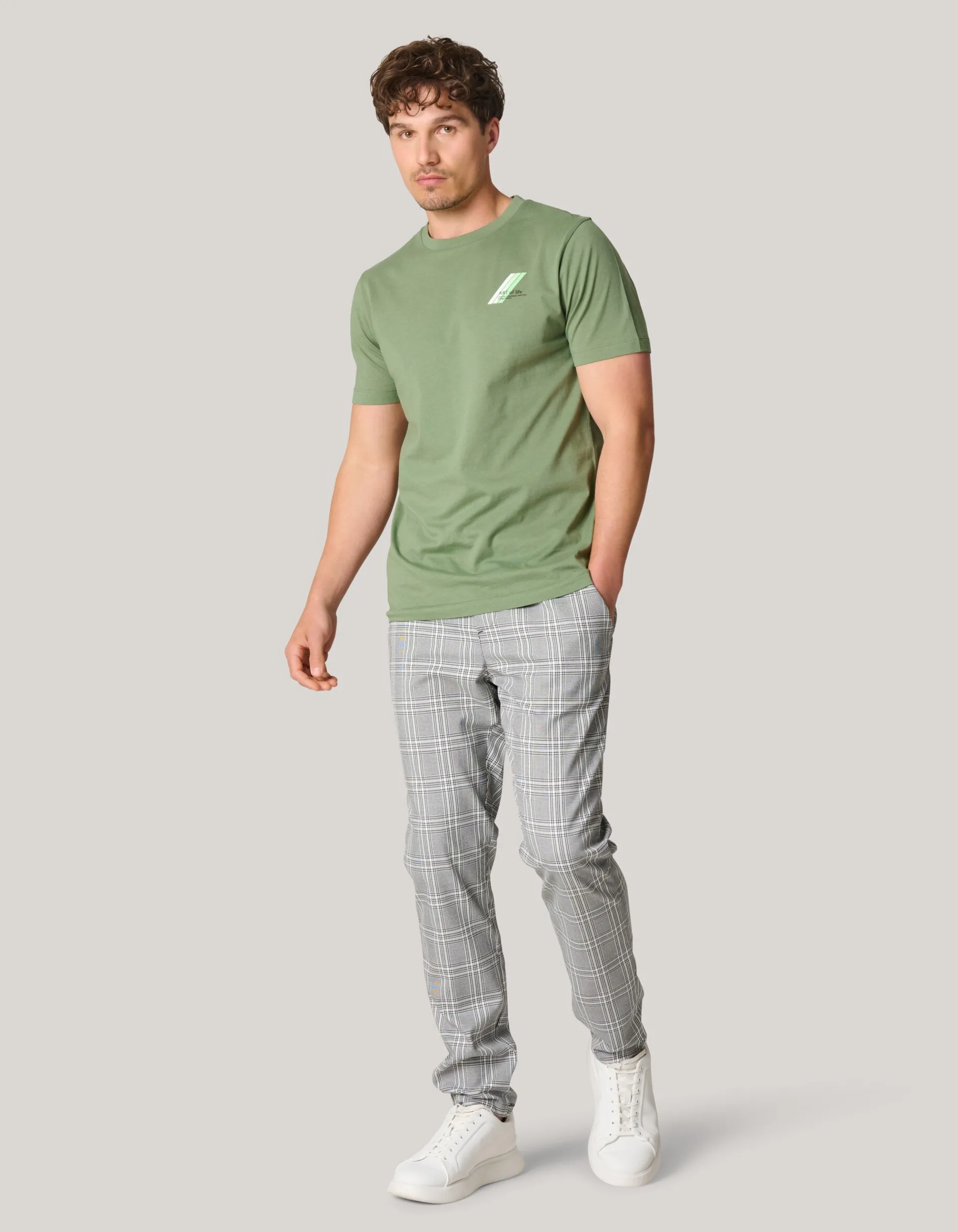 Shoeby Artwork T-shirt Groen<Heren T-Shirts En Polo's
