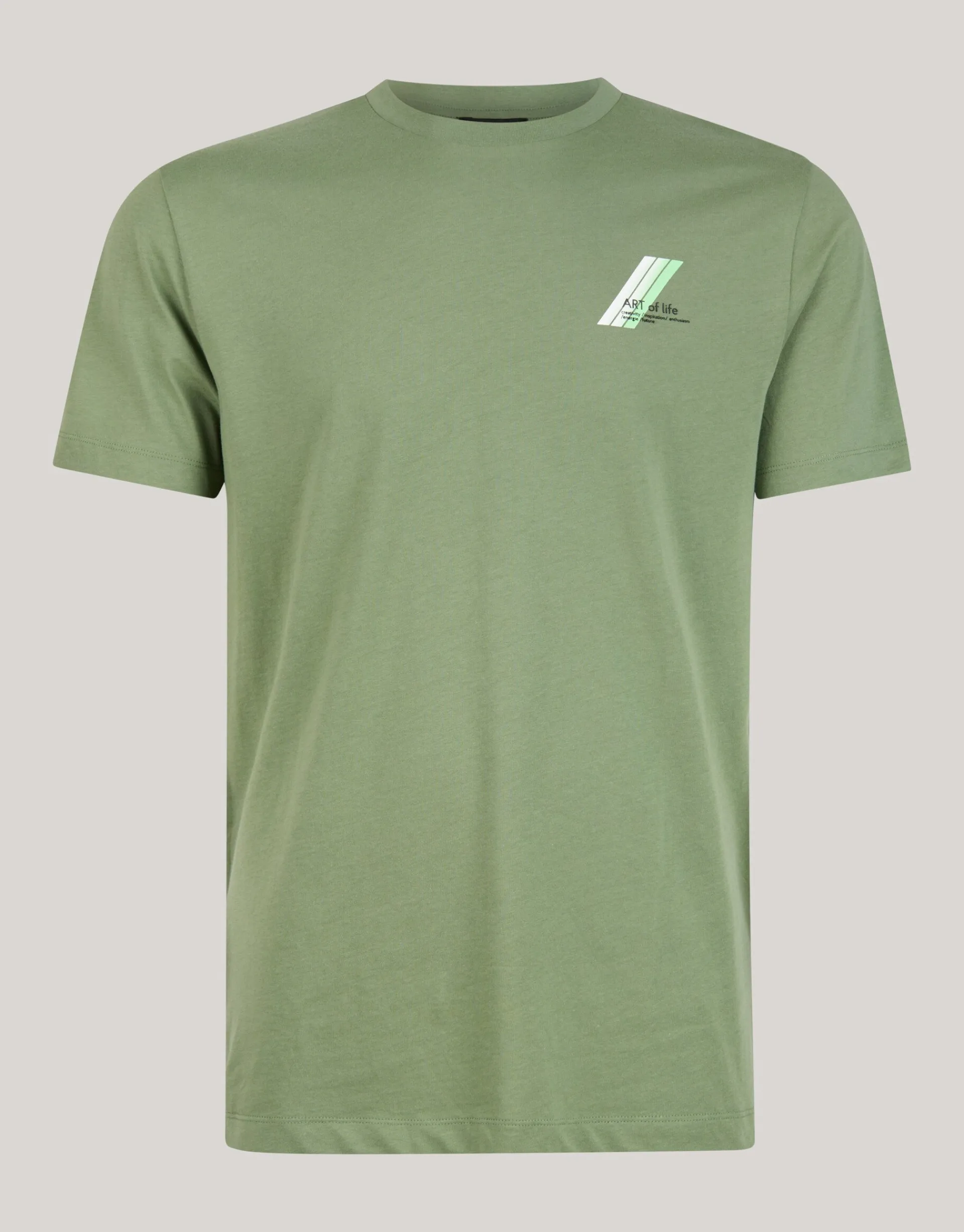 Shoeby Artwork T-shirt Groen<Heren T-Shirts En Polo's