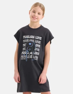 Shoeby Artwork T-shirt Jurk Zwart< Jurken