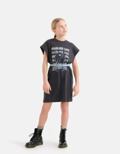 Shoeby Artwork T-shirt Jurk Zwart< Jurken