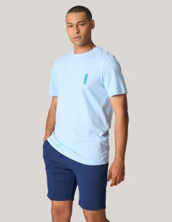 Shoeby Artwork T-shirt Lichtblauw<Heren T-Shirts En Polo's