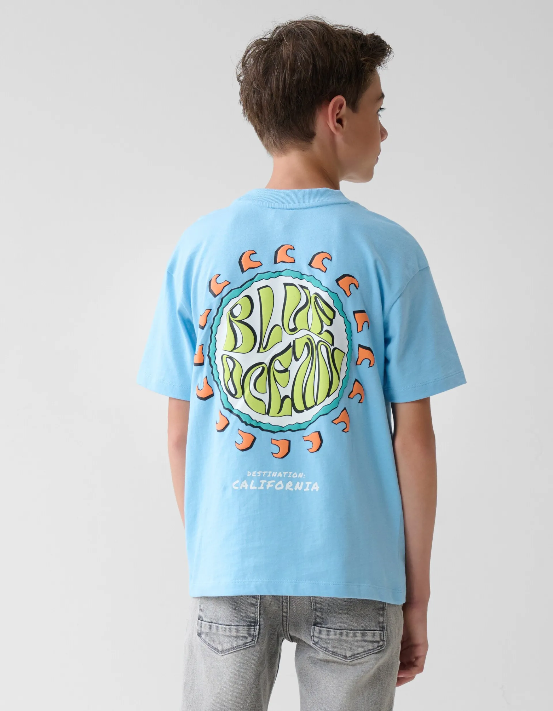 Shoeby Artwork T-shirt Lichtblauw< T-Shirts