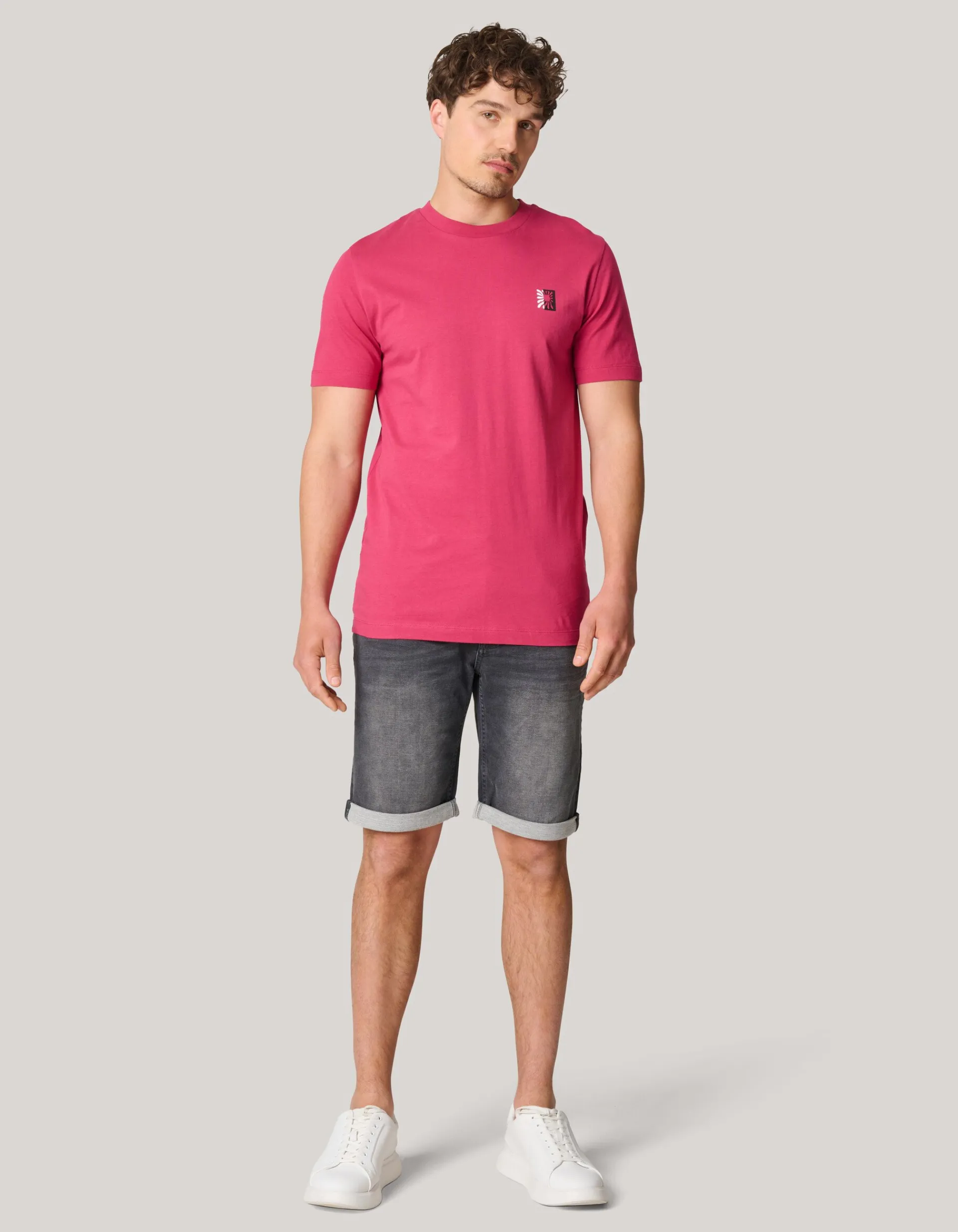 Shoeby Artwork T-shirt Lichtrood<Heren T-Shirts En Polo's