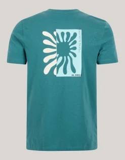 Shoeby Artwork T-shirt Turquoise<Heren T-Shirts En Polo's
