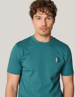 Shoeby Artwork T-shirt Turquoise<Heren T-Shirts En Polo's