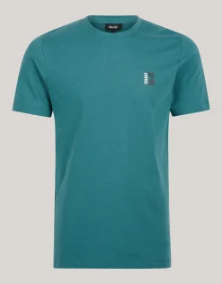 Shoeby Artwork T-shirt Turquoise<Heren T-Shirts En Polo's