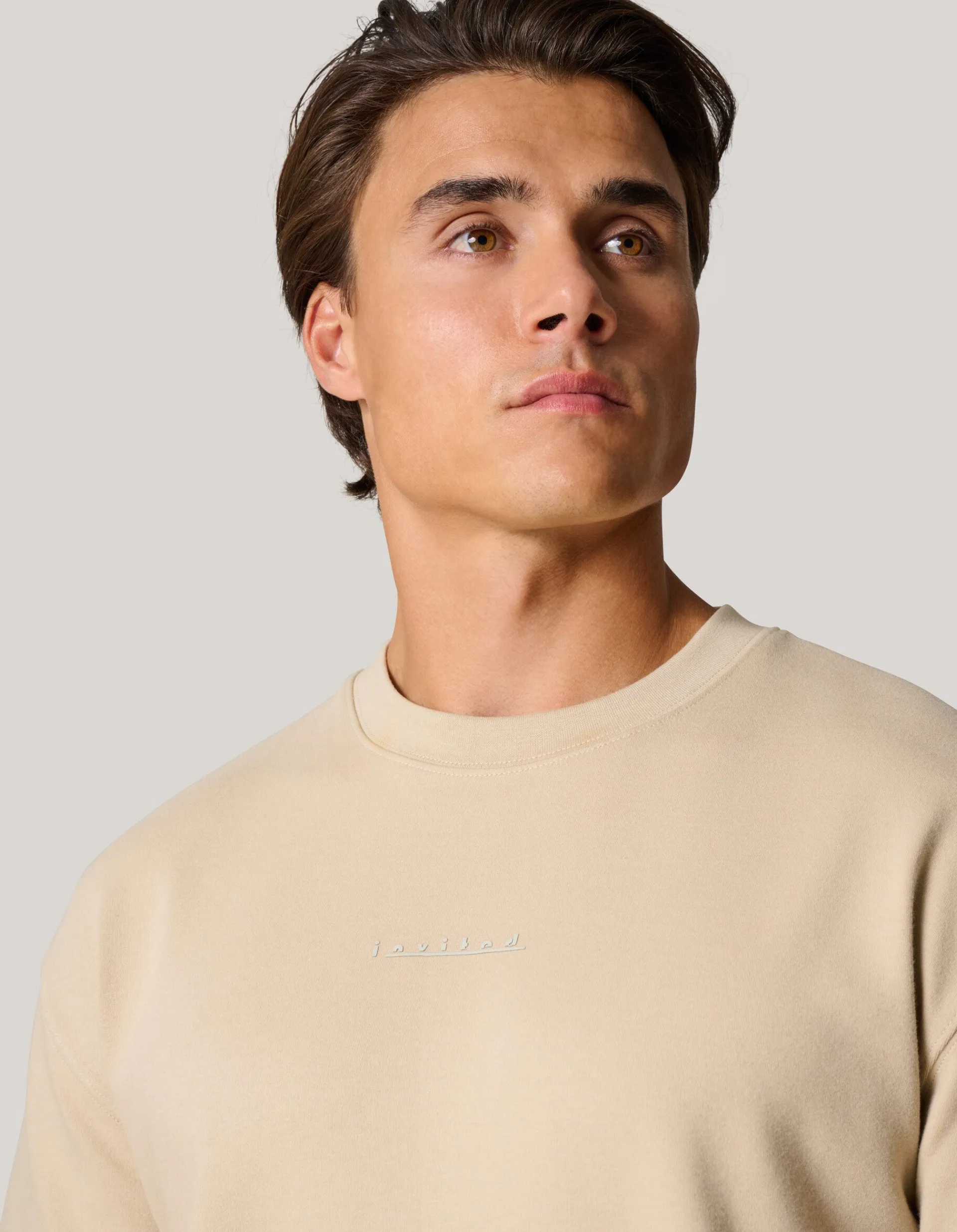Shoeby Artwork T-shirt Zand<Heren T-Shirts En Polo's