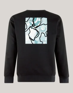 Shoeby Backprint Sweater Zwart<Heren Truien En Sweaters