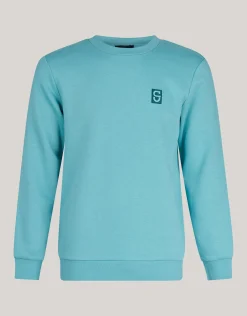 Shoeby Badge Sweater Lichtgroen<Heren Truien En Sweaters