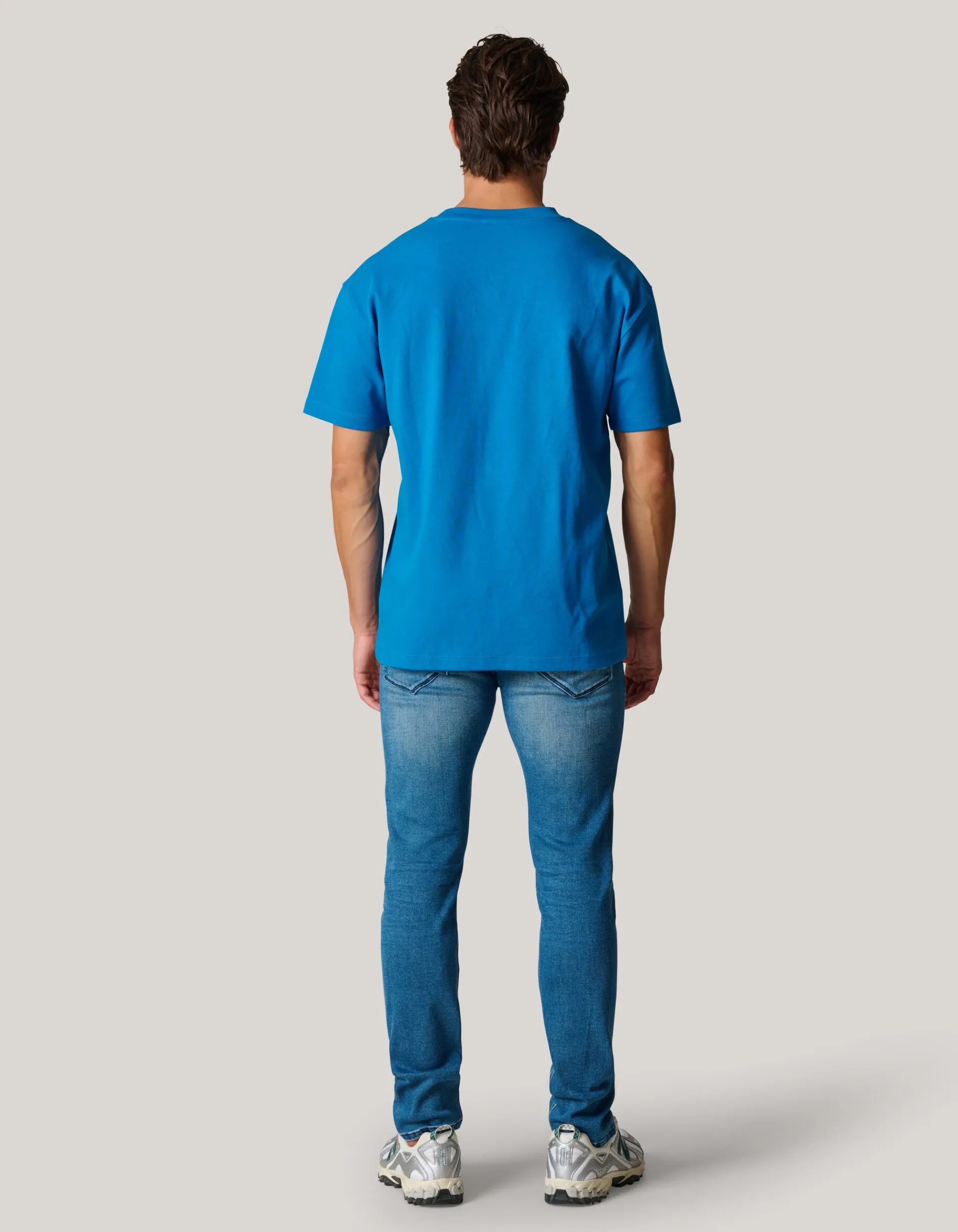 Shoeby Basic T-shirt Blauw<Heren T-Shirts En Polo's
