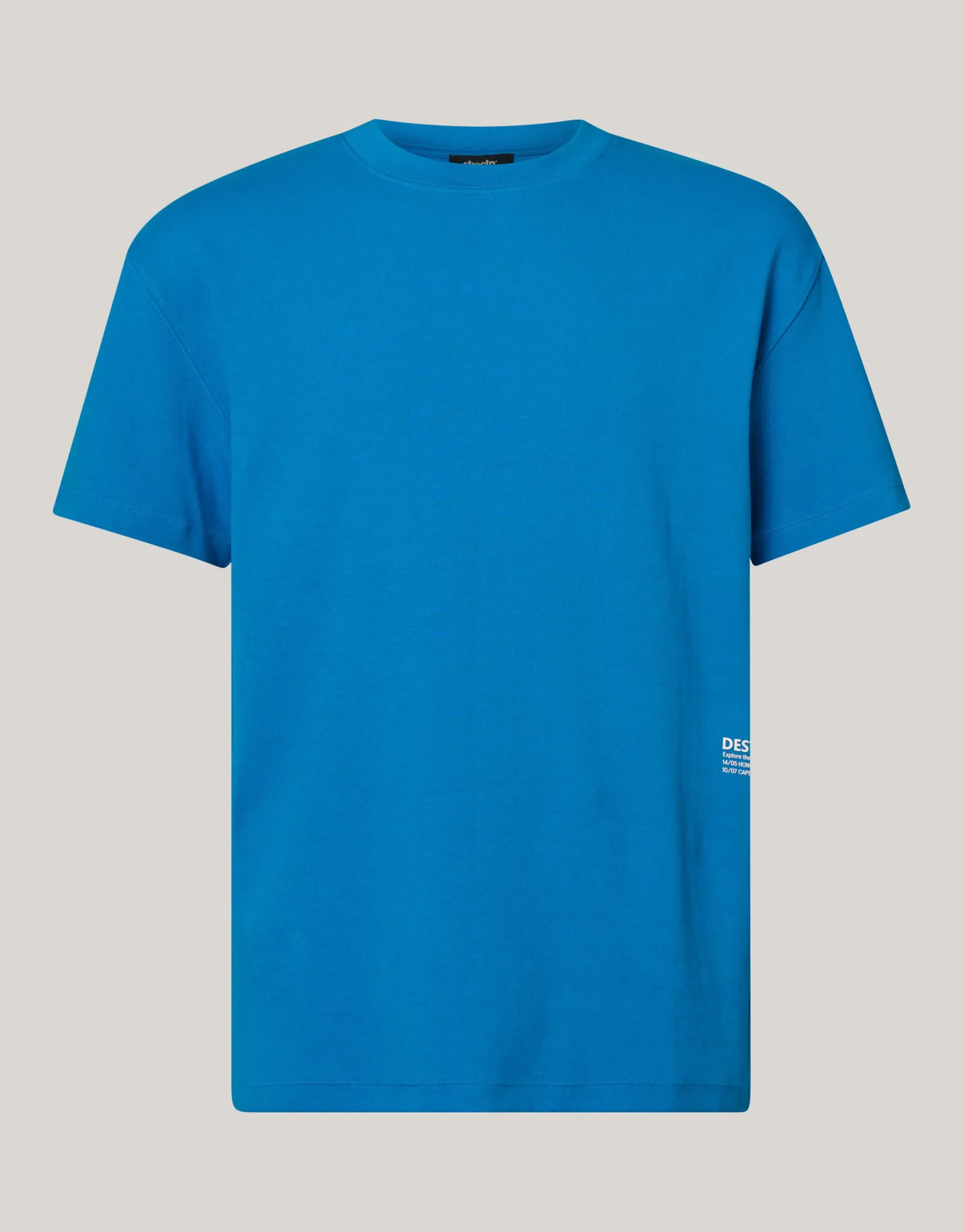 Shoeby Basic T-shirt Blauw<Heren T-Shirts En Polo's
