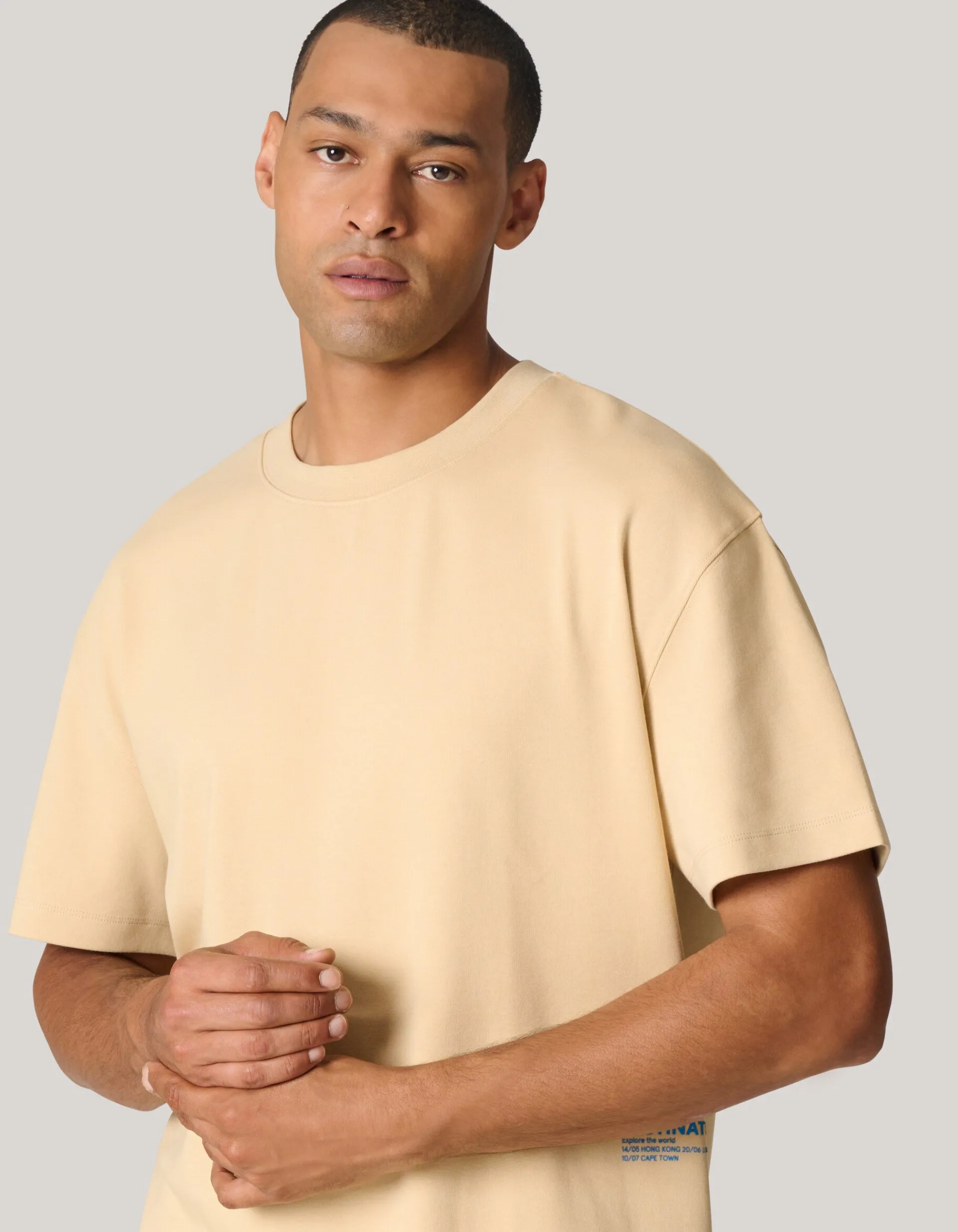 Shoeby Basic T-shirt Zand<Heren T-Shirts En Polo's