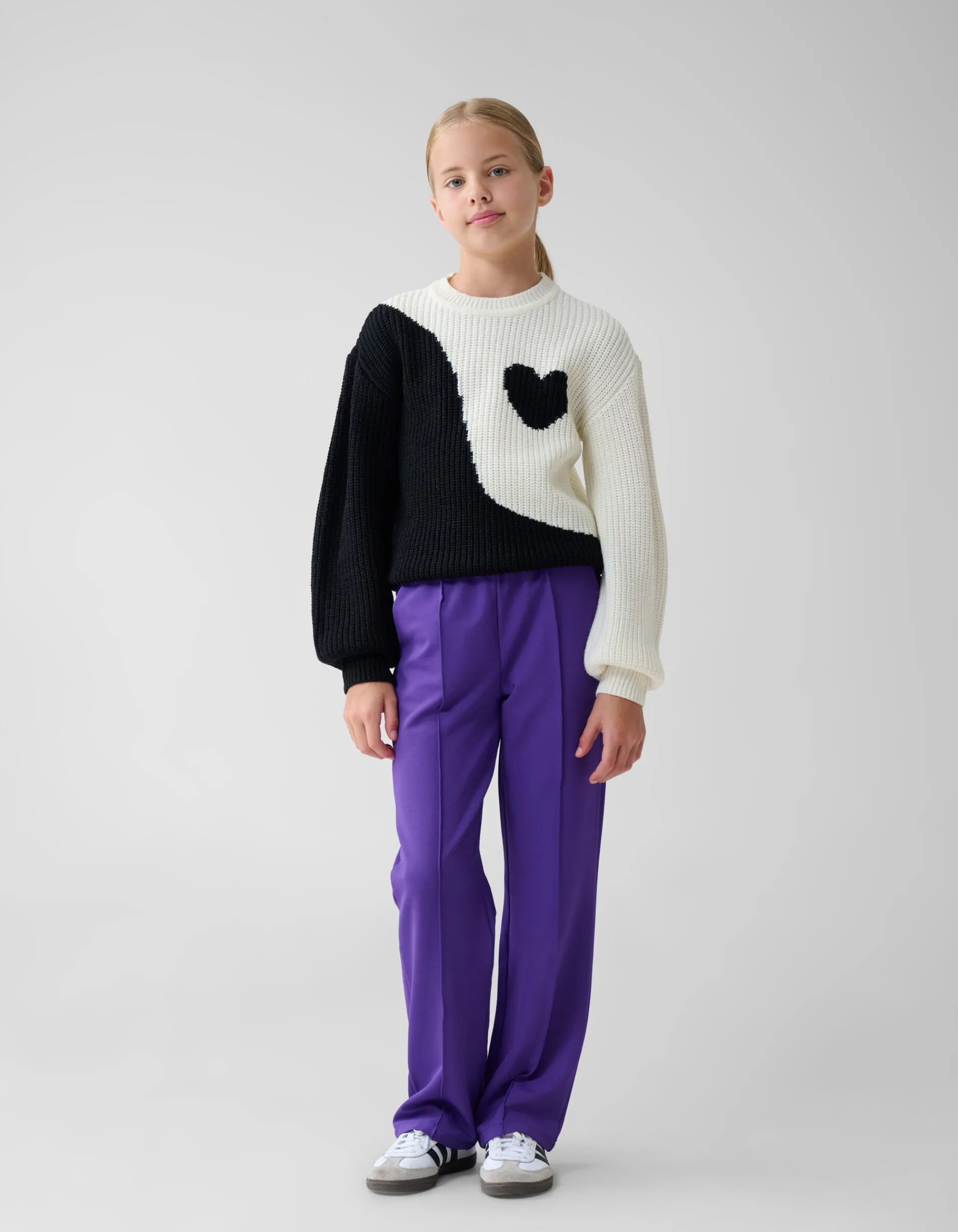 Shoeby Basic Wide Leg Broek Paars< Broeken