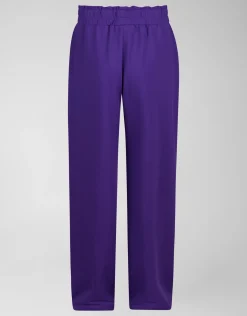 Shoeby Basic Wide Leg Broek Paars< Broeken