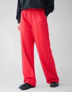 Shoeby Basic Wide Leg Broek Rood<DAMES Broeken