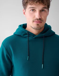 Shoeby Basis Hoodie Donkergroen<Heren Truien En Sweaters