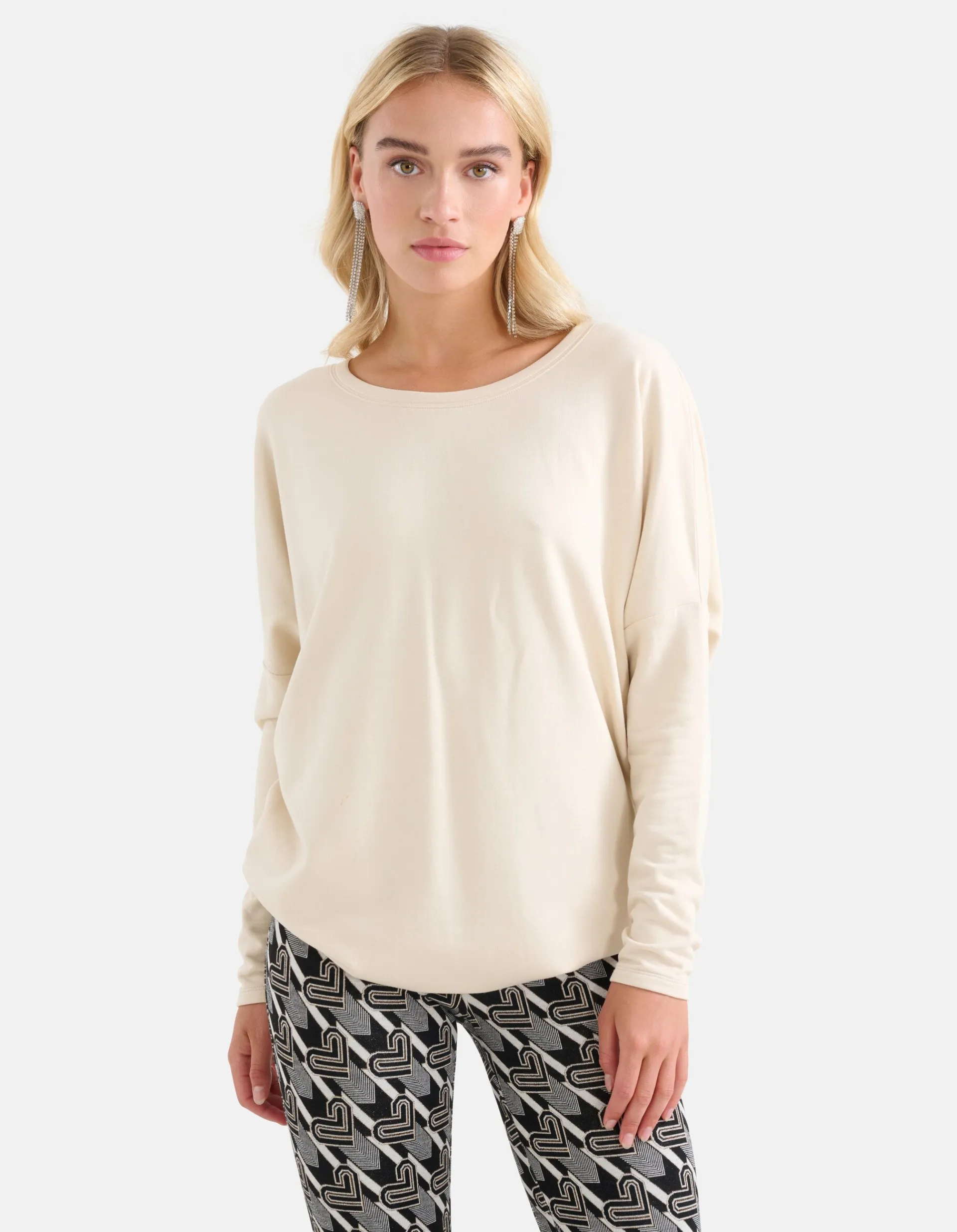 Shoeby Basis Oversized Top Gebroken Wit<DAMES Tops