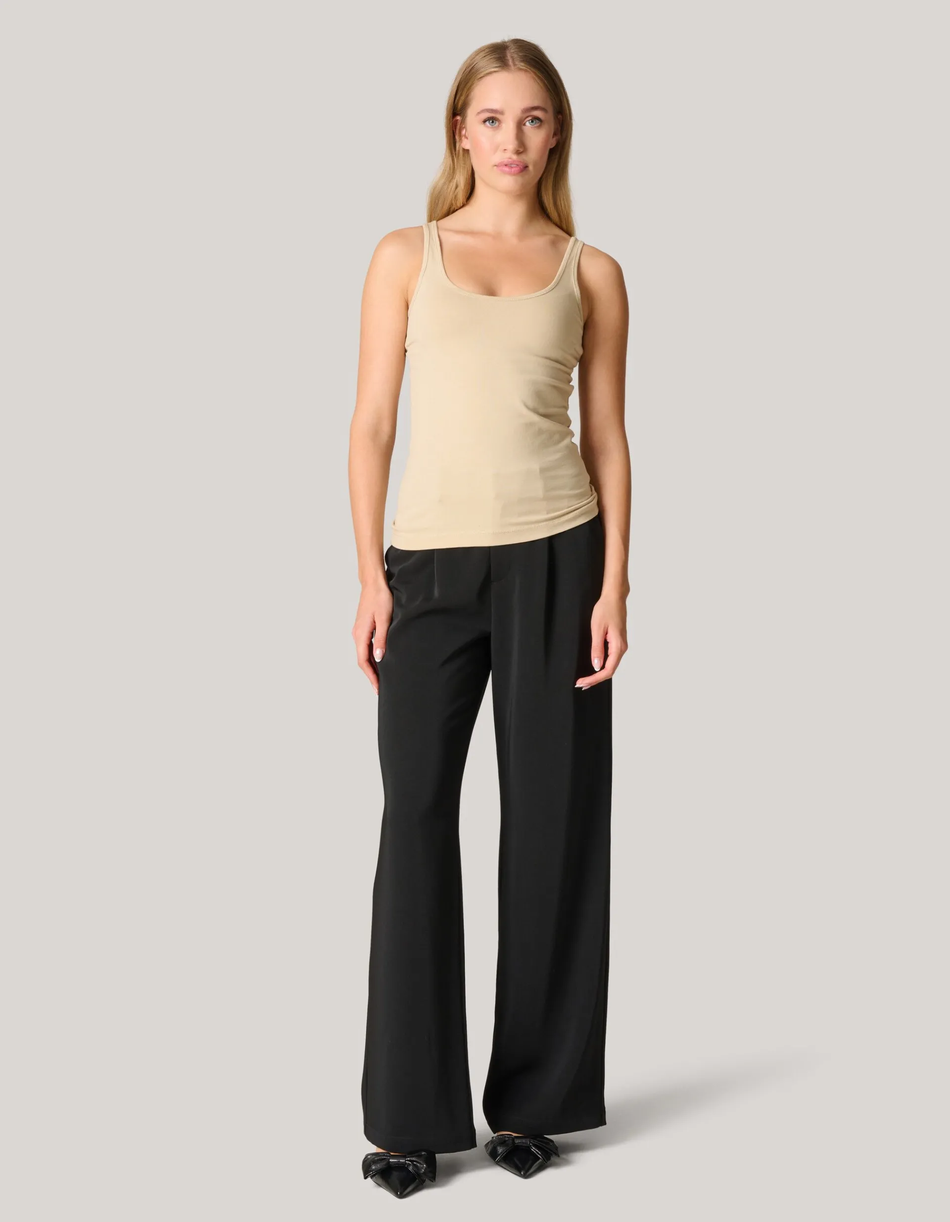 Shoeby Basis Tanktop Beige<DAMES Tops