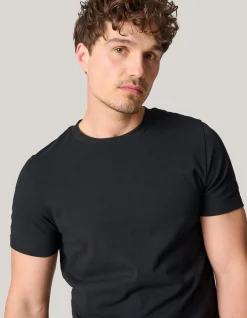Shoeby Basis T-shirt Zwart<Heren T-Shirts En Polo's