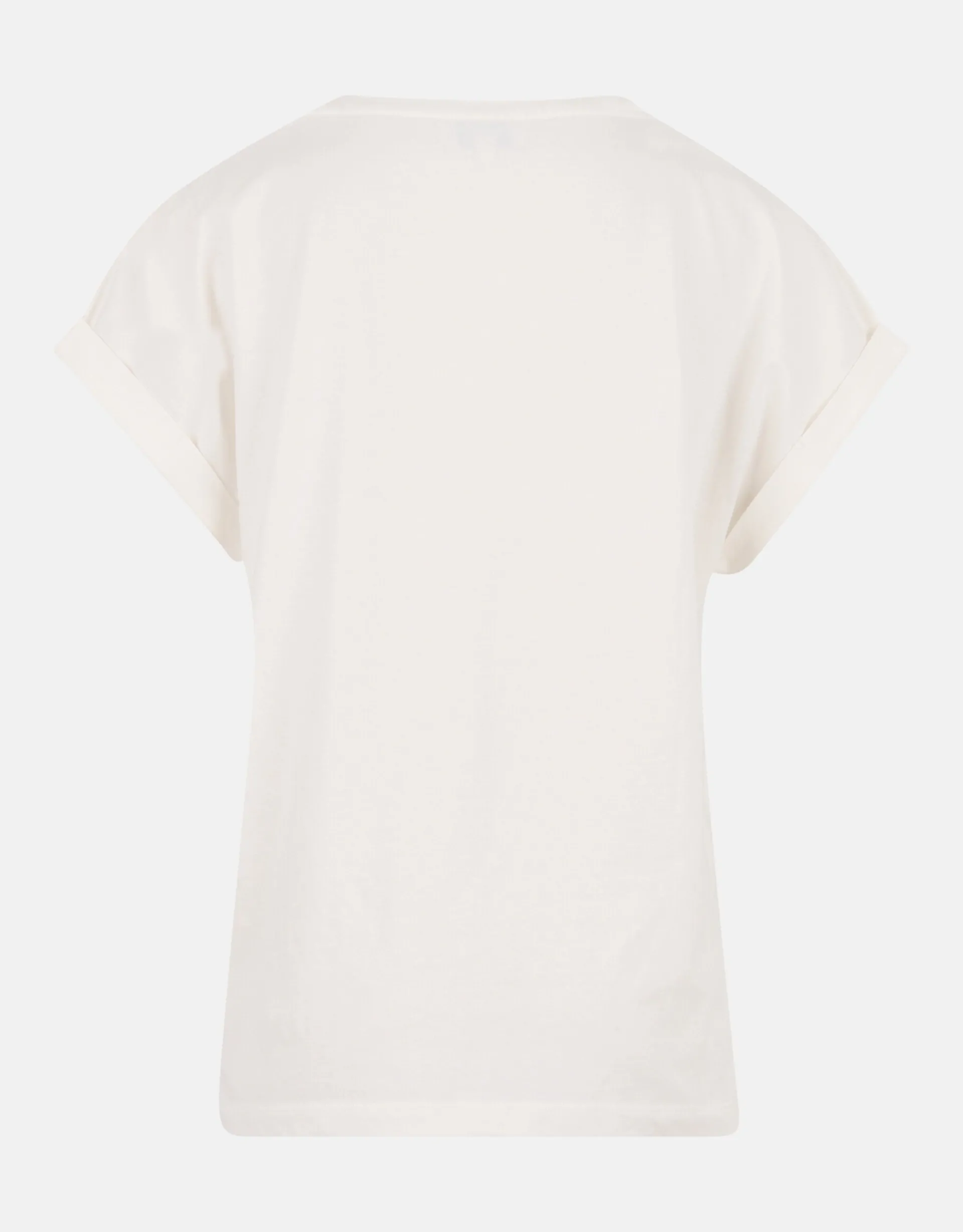 Shoeby Basis Turn Up Sleeve T-shirt Gebroken Wit<DAMES T-Shirts