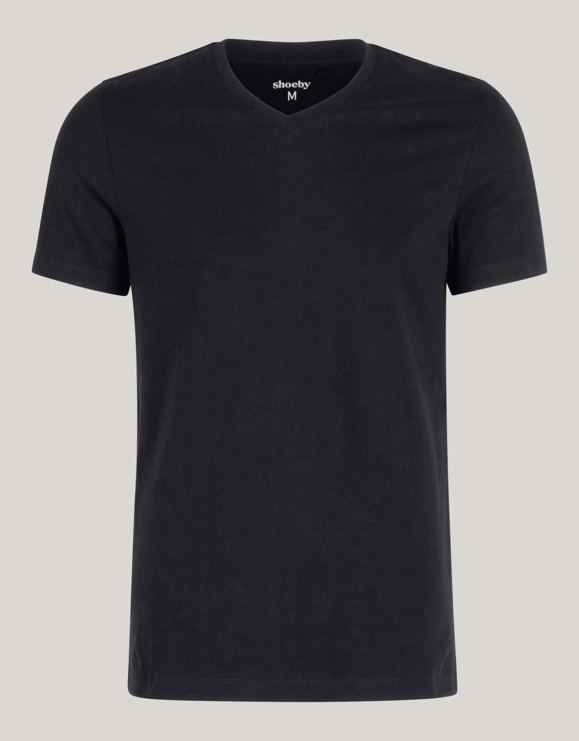 Shoeby Basis V-hals T-shirt Zwart<Heren T-Shirts En Polo's