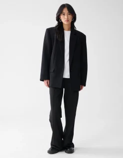 Shoeby Basis Wide Leg Broek Zwart<DAMES Broeken