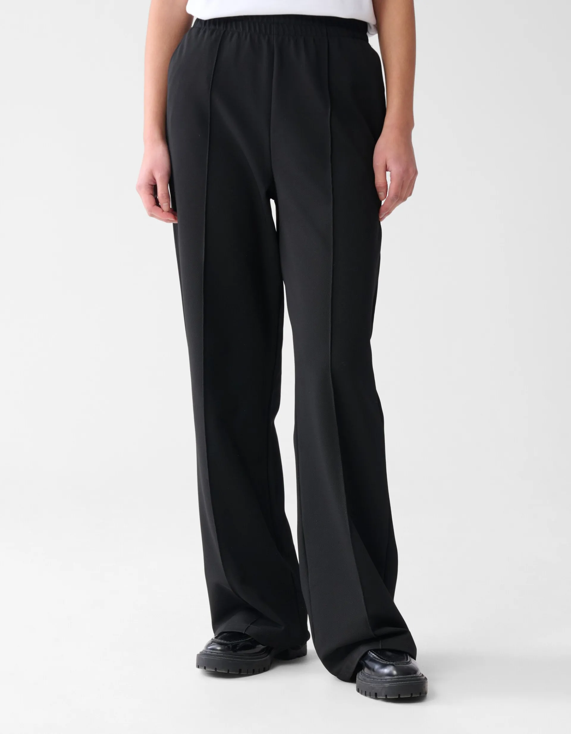 Shoeby Basis Wide Leg Broek Zwart<DAMES Broeken