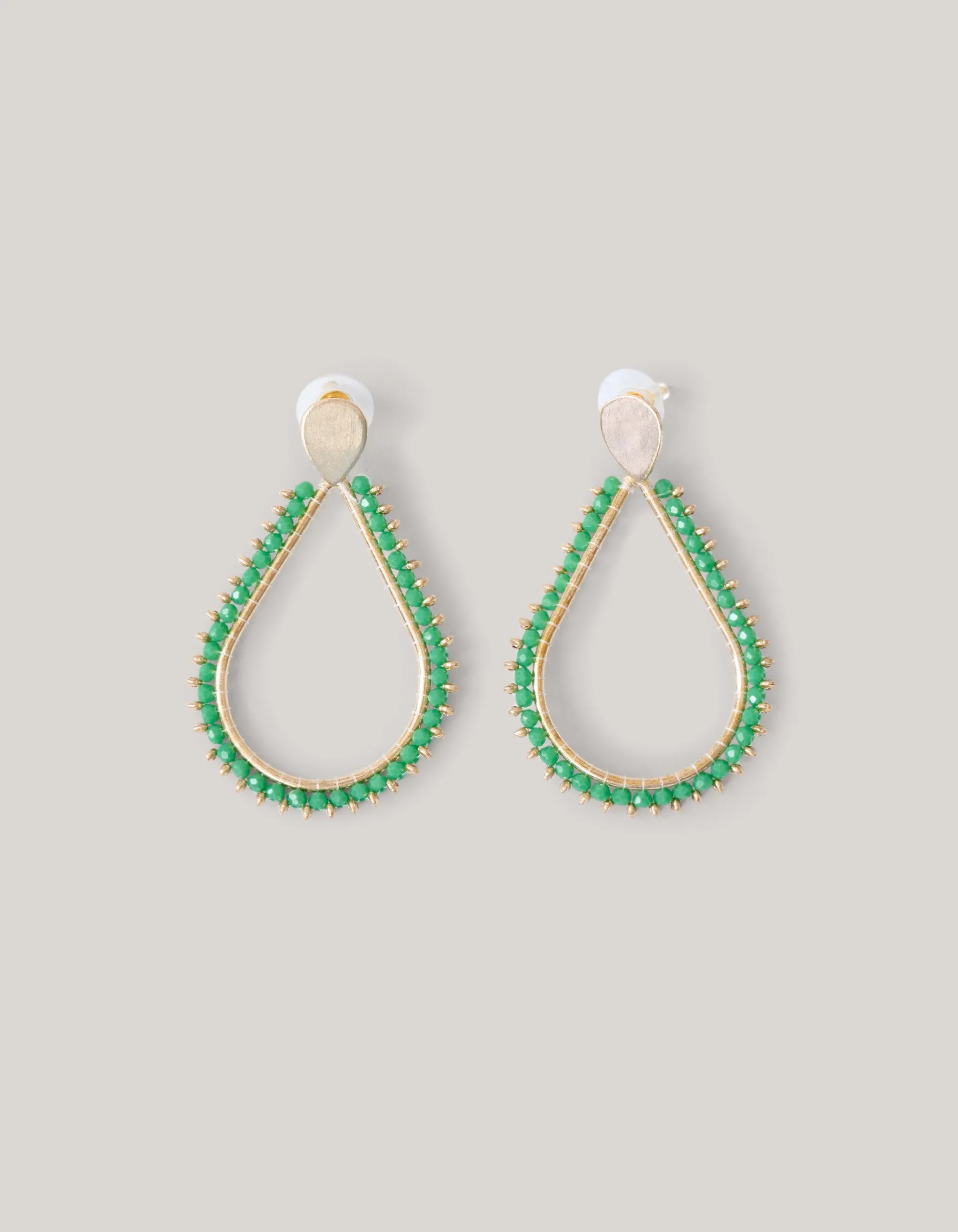 Shoeby Beaded Drop Oorbellen Groen<DAMES Sieraden