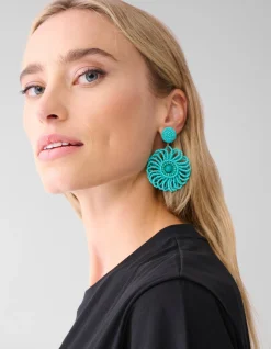 Shoeby Beaded Flower Oorbellen Blauw<DAMES Sieraden