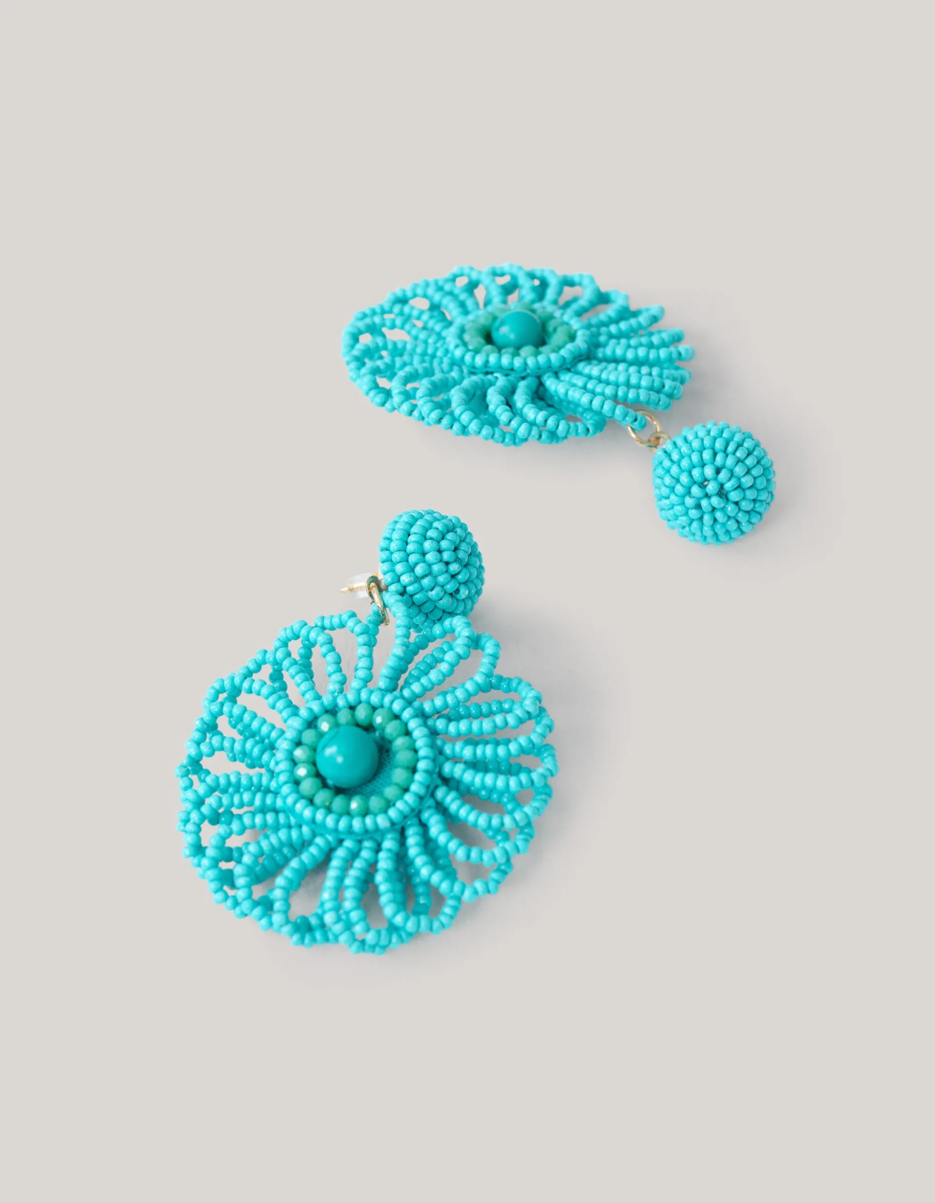 Shoeby Beaded Flower Oorbellen Blauw<DAMES Sieraden
