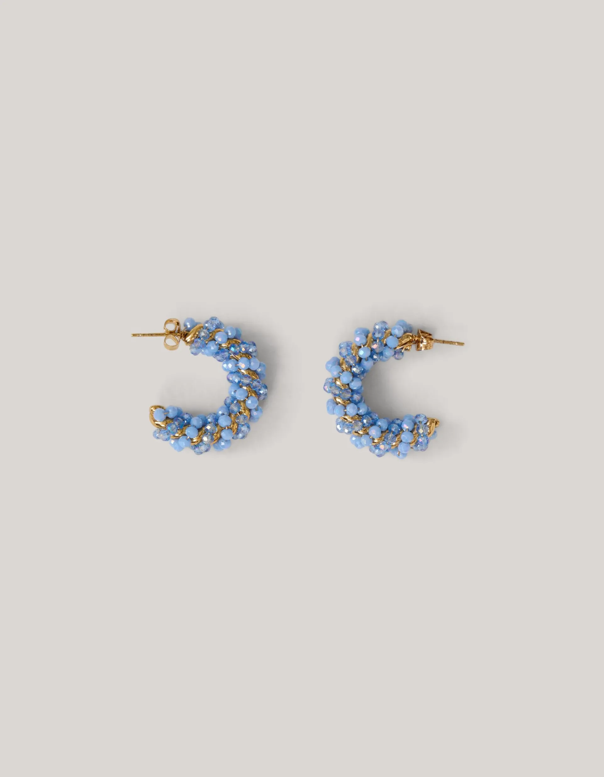 Shoeby Beaded Hoop Oorbellen Blauw<DAMES Sieraden