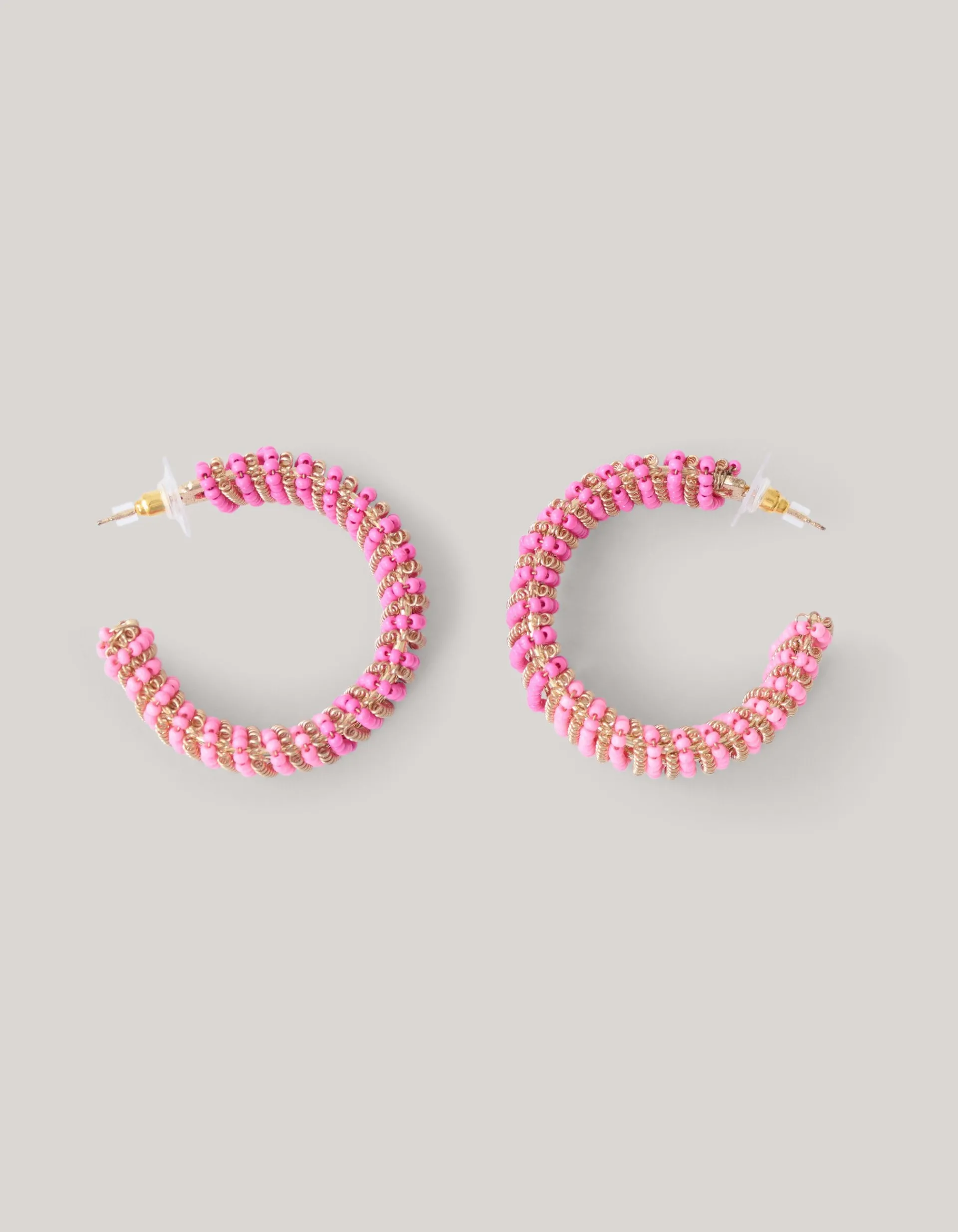 Shoeby Beaded Hoop Oorbellen Roze<DAMES Sieraden