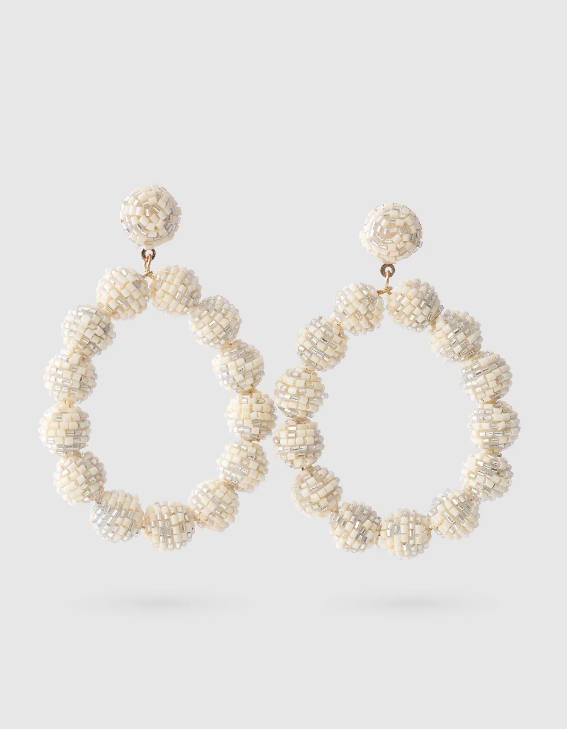 Shoeby Beaded Oorbellen Gebroken Wit<DAMES Sieraden