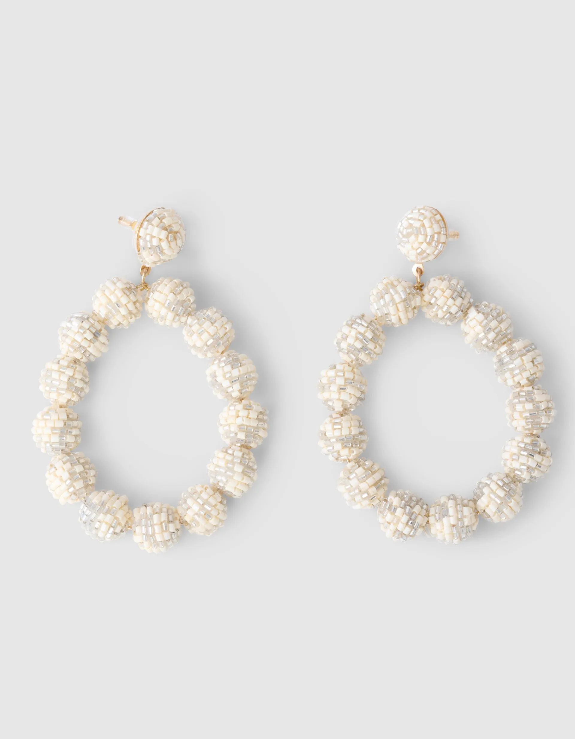 Shoeby Beaded Oorbellen Gebroken Wit<DAMES Sieraden