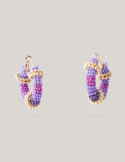 Shoeby Beaded Oorbellen Paars<DAMES Sieraden