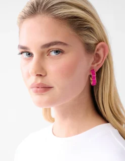 Shoeby Beaded Oorbellen Roze<DAMES Sieraden