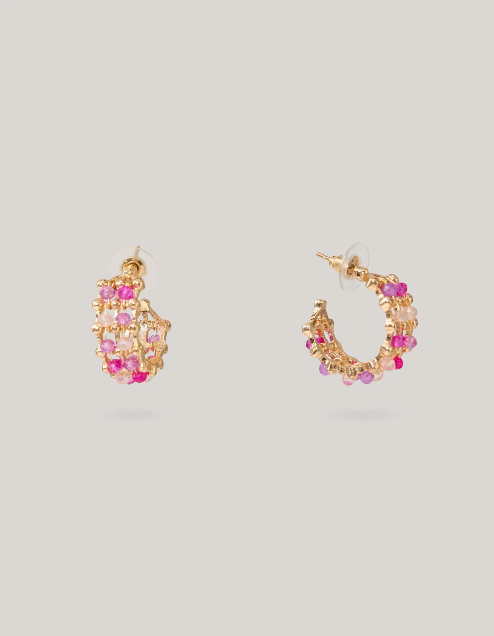 Shoeby Beaded Strass Oorbellen Roze<DAMES Sieraden