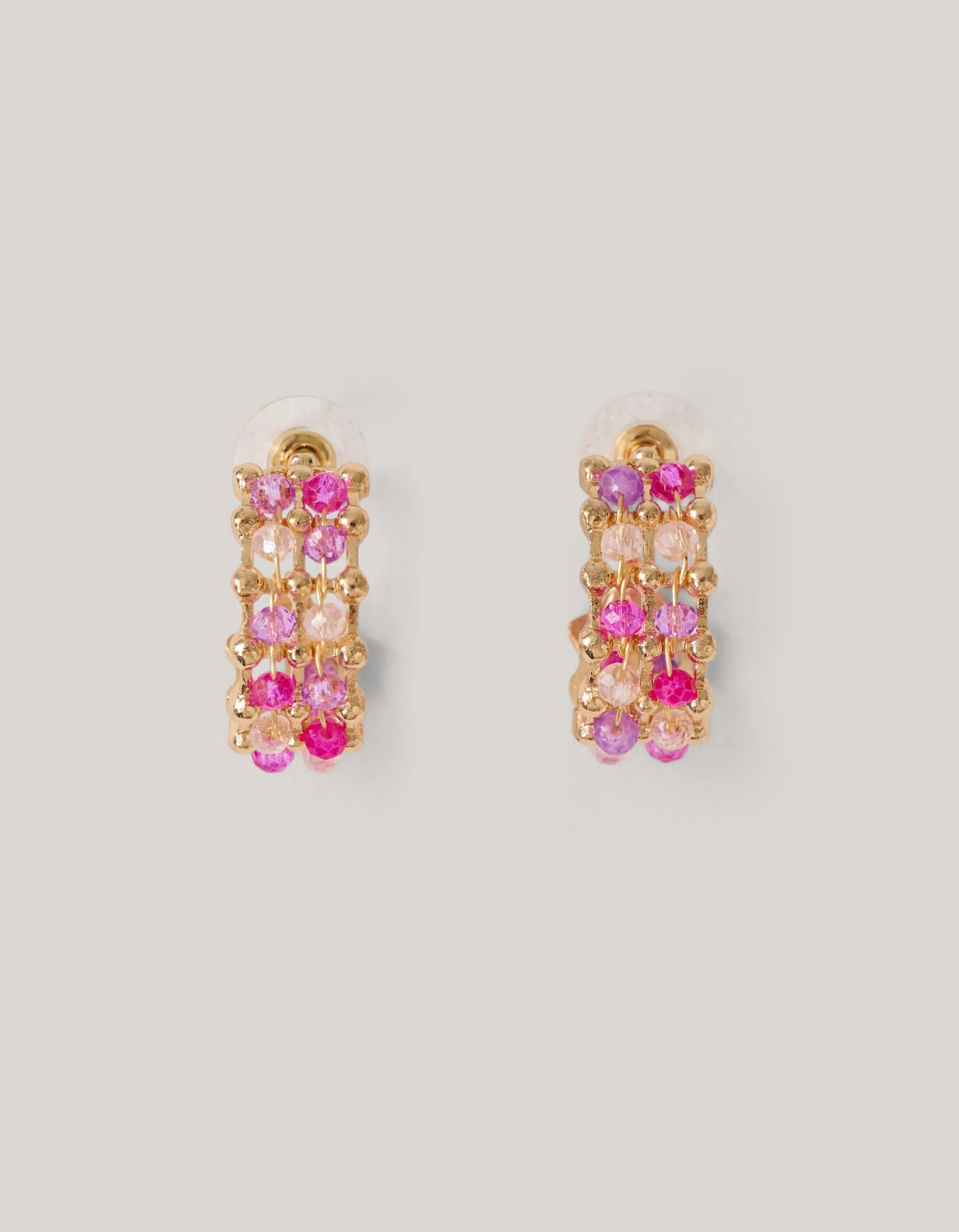 Shoeby Beaded Strass Oorbellen Roze<DAMES Sieraden
