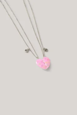 Shoeby Bff Heart Star Ketting Roze< Sieraden