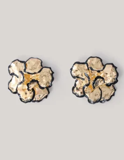 Shoeby Big Flower Oorbellen Goud<DAMES Sieraden