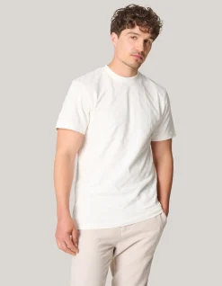Shoeby Block Structuur T-shirt Gebroken Wit<Heren T-Shirts En Polo's