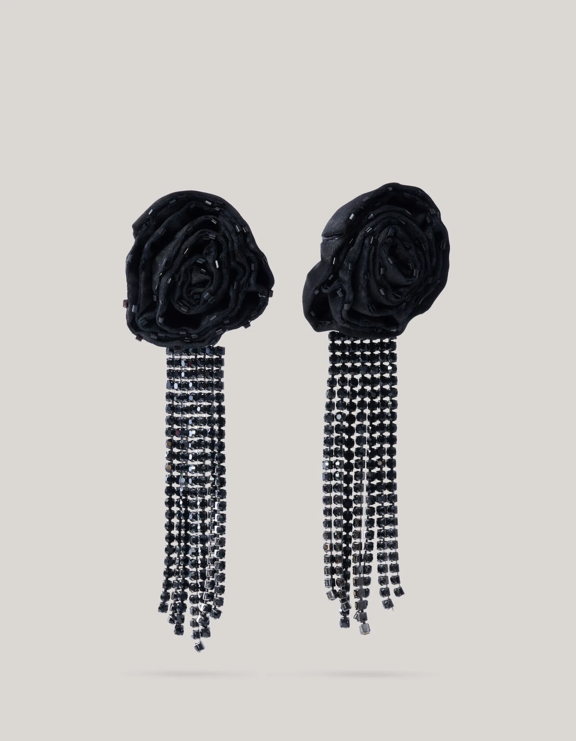 Shoeby Bloem Oorbellen Zwart<DAMES Sieraden