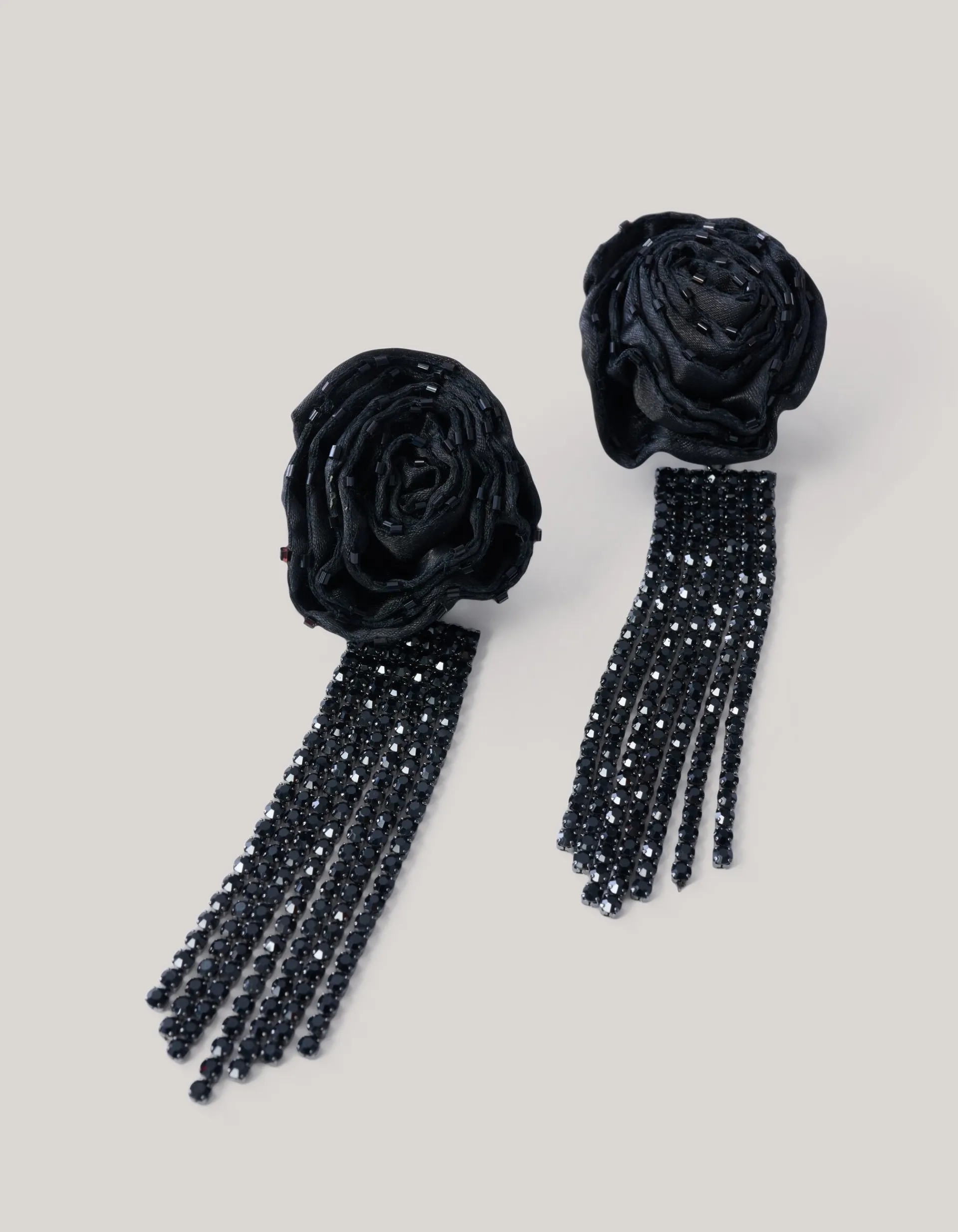 Shoeby Bloem Oorbellen Zwart<DAMES Sieraden