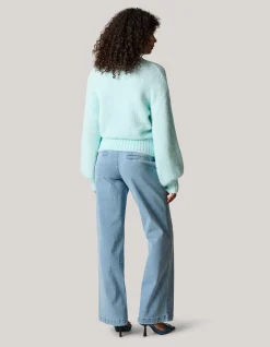 Shoeby Bloem Trui Lichtblauw<DAMES Truien En Sweaters