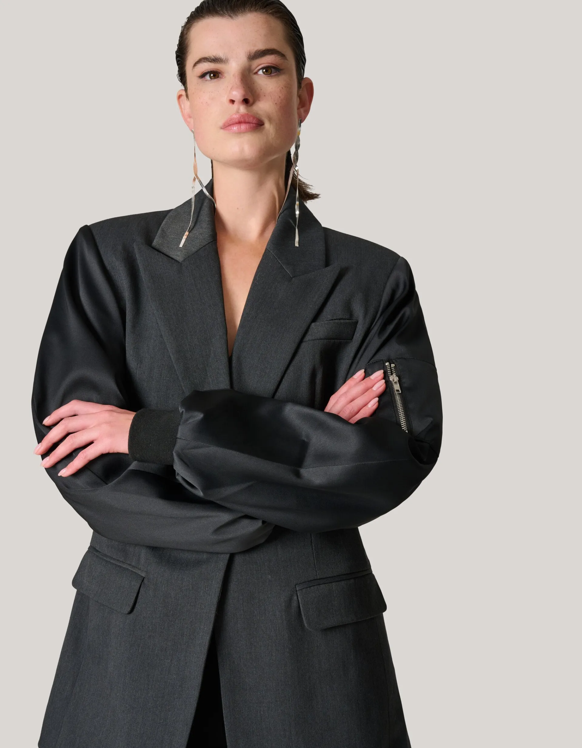Shoeby Bomber Sleeve Blazer Zwart<DAMES Blazers