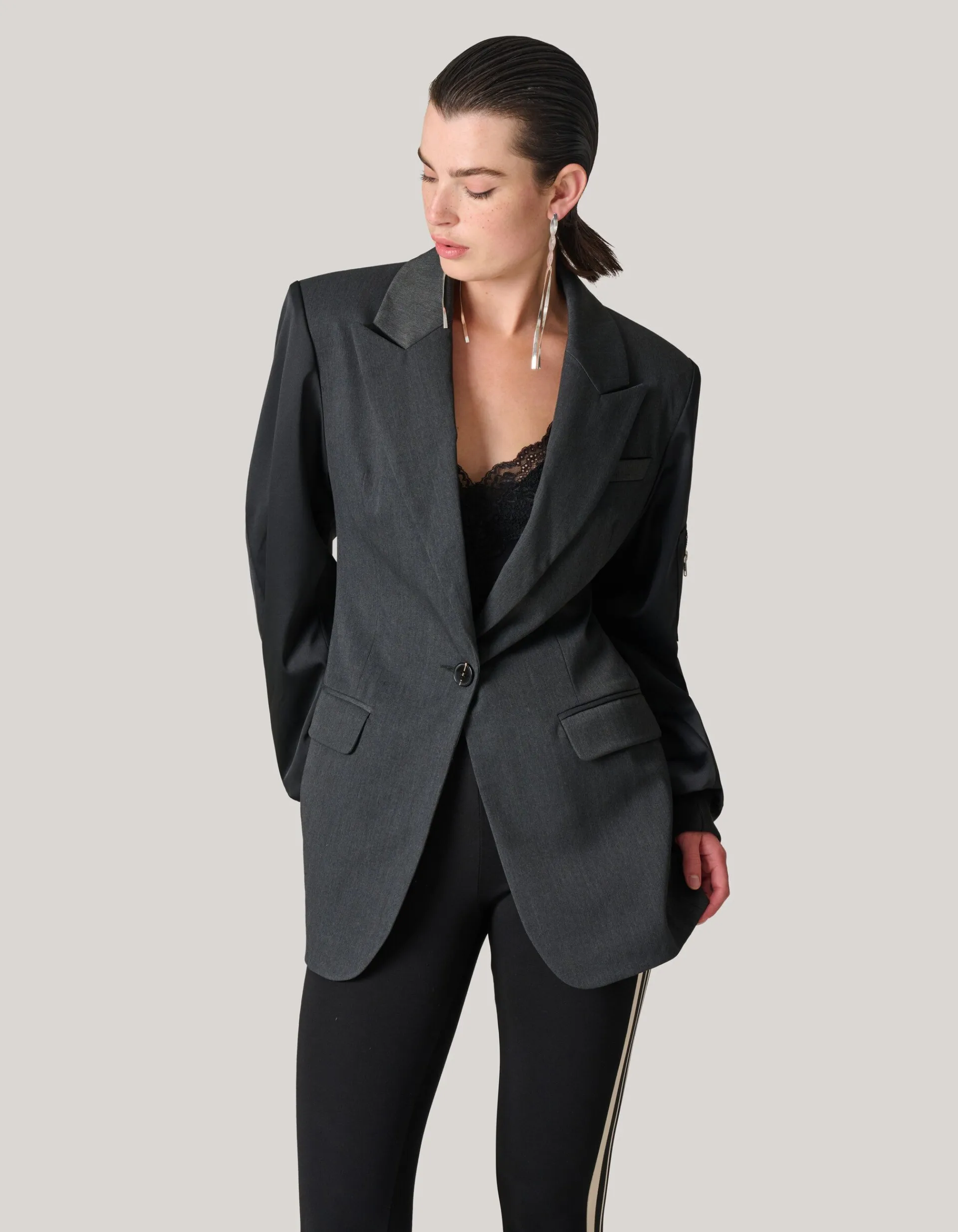 Shoeby Bomber Sleeve Blazer Zwart<DAMES Blazers